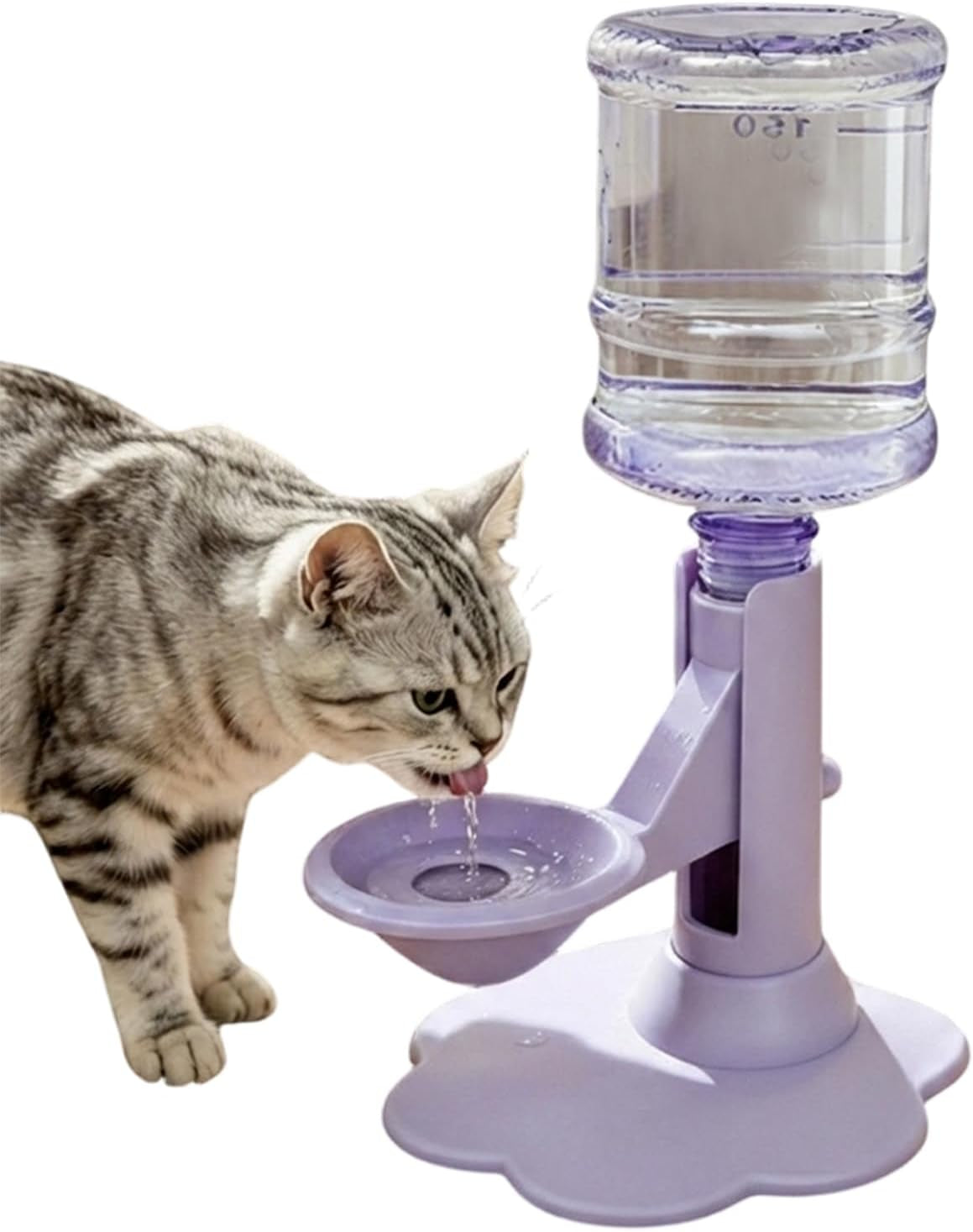 cat-water-dispenser-stand-spill-proof-pet-water-bowl-adjustable-elevated-stand-automatic-water-renewal-detachable-easy-clean-indoor-outdoor-use-blue-base-bottle