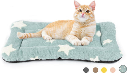 Mora Pets Cat Bed for Indoor Cats Washable Dog Crate Pad Cute Star Dog Bed Mat for Small Dogs Pet Kennel Pad for Cage Soft Flat Puppy Kitten Cushion Sleeping Anti-Slip Grey 22 X 1337
