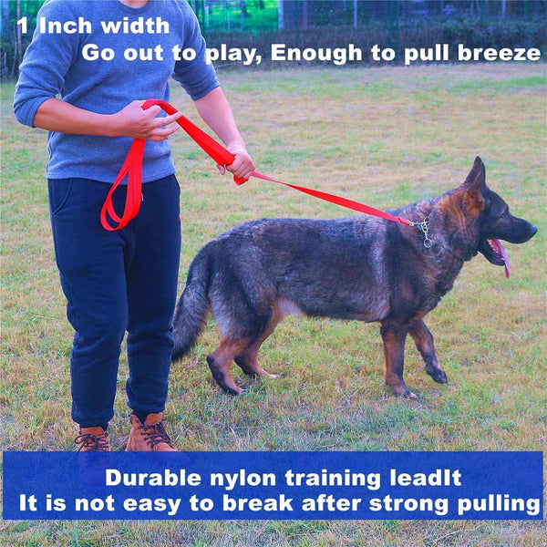 Strong Durable Nylon 10Ft Long Dog Training Leash, Traction Rope, 1 Inch Wide, for Small and Medium Dog (Black, 10 Feet)5