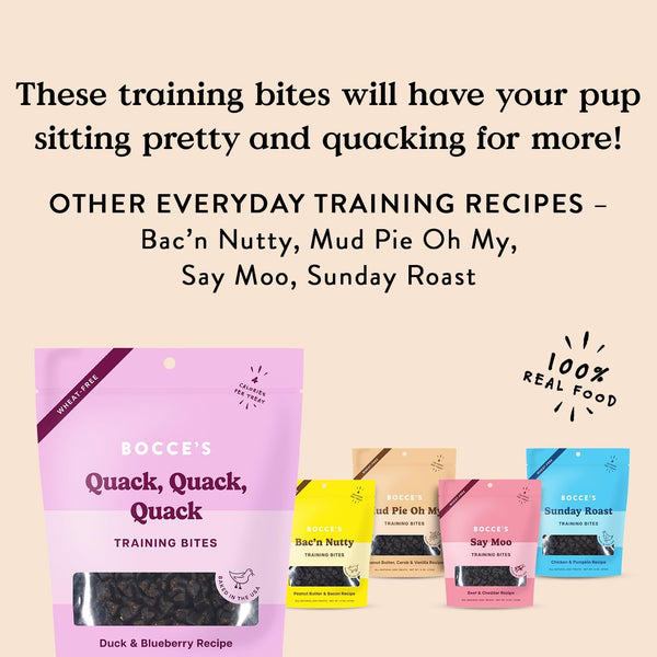 Bocce'S Bakery Quack Quack Quack Dog Training Treats, Duck & Blueberry, 6Oz4