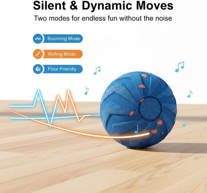 Interactive Pet Toy Ball - Bouncy, Flexible & Durable, Self-Rolling for Indoor Play, IPX7 Waterproof, Active Rolling Ball for Medium Dogs (Blue)10