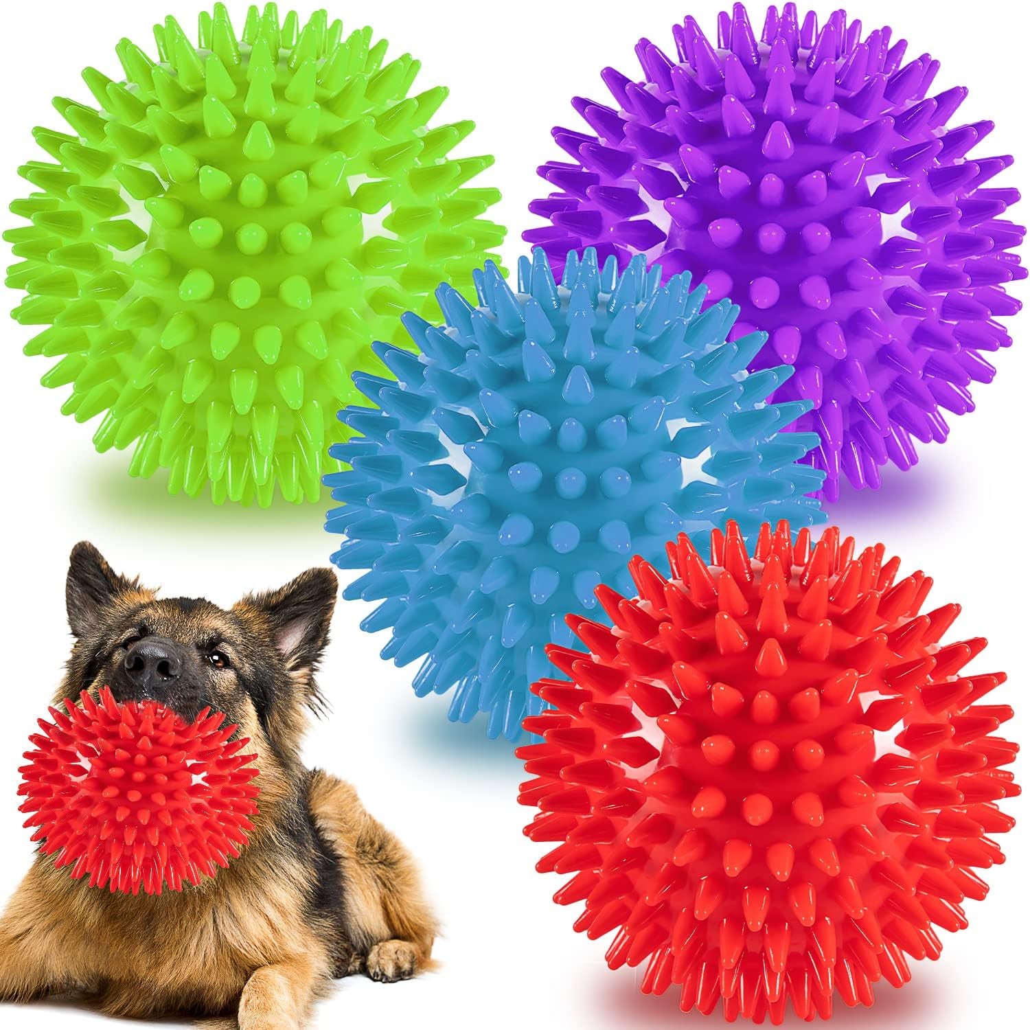 4-5-heavy-duty-squeaky-dog-balls-toys-for-medium-large-dogs-4-pack-indestructible-dog-toys-for-aggressive-chewers-spike-dog-balls-for-clean-teeth-and-training-dog-toys-for-boredom-and-stimulating