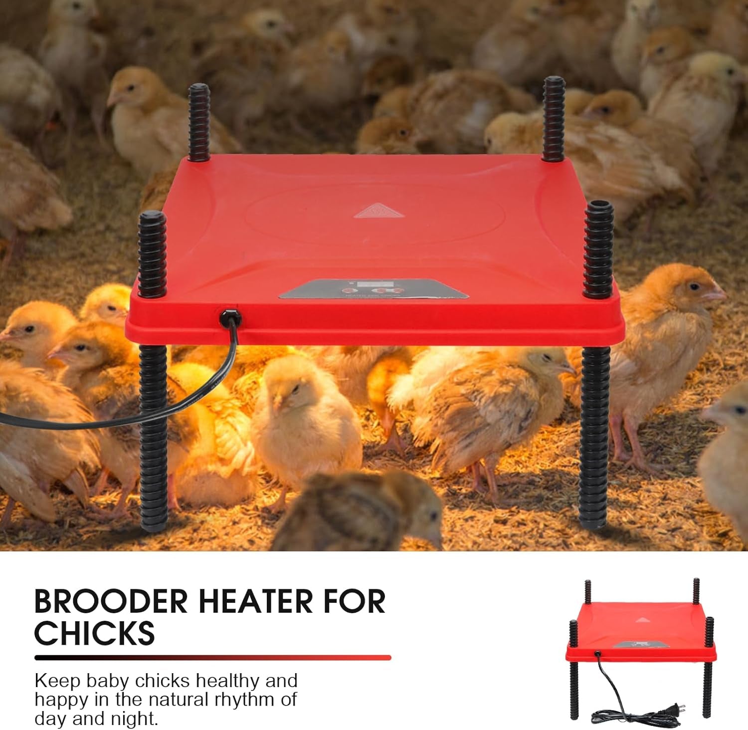 chick-brooder-box-small-animal-playpen-chick-starter-kit-brooding-playpen-with-chicks-heating-plate-perch-feeder-waterer-for-duck-and-quail-chicken-supplies