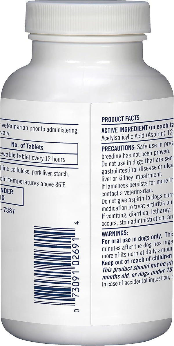 Petarmor Aspirin for Small Dogs, Fast Acting Anti-Inflammatory and Pain Relief for Dogs, Vet-Quality Joint Support and Pain Meds for Dogs, 75 Liver Flavored Tablets | Fast-Acting Anti-Inflammatory & Pain Relief; Vet-Quality Joint Support; Liver-Flavored Tablets; for Small Dog Breeds6