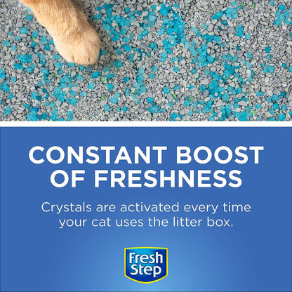 Fresh Step Cat Litter Crystals Deodorizer Non Toxic Odor Neutralizing Crystals for Litter Boxes Help Control Smells and Keep Home Fresh Fresh Scent 15 Ounce 3 Pack Multi-Cat Extended Supply3