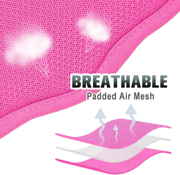 BARKBAY No Pull Dog Harness Large Reflective Dog Harness with Front Clip and Easy Control Handle for Walking Training Running with ID Tag Pocket(Pink,L)6