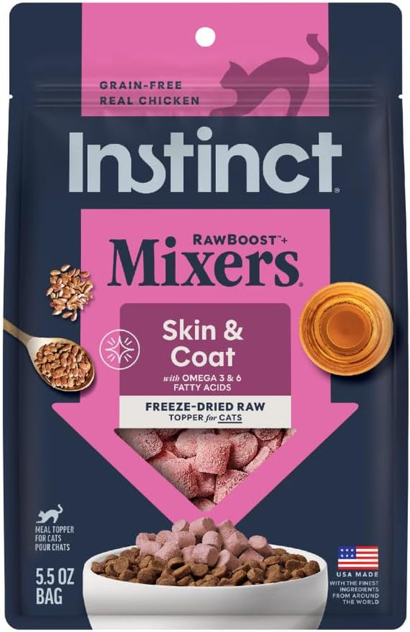 instinct-freeze-dried-mixers-cat-food-toppers-digestive-health-5-5-oz-freeze-dried-raw-meal-topper-or-treat-functional-whole-foods-fiber-and-probiotics-for-gut-support
