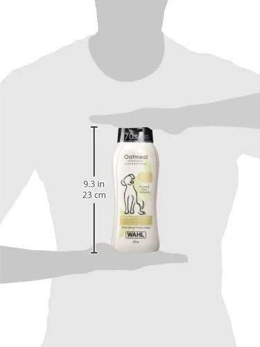 Wahl Oatmeal Dog Shampoo bottle, 9.3 inches tall, gentle pet grooming essential for dogs3