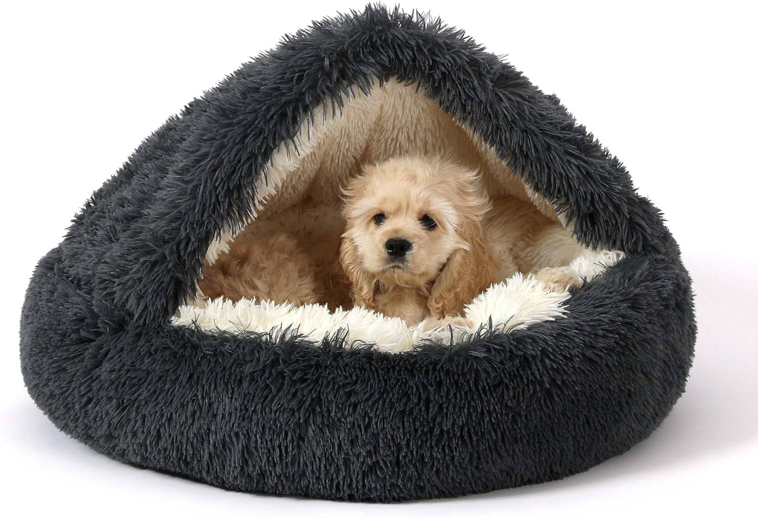 noyal-round-hooded-donut-dog-bed-for-small-medium-pets-plush-fluffy-anti-anxiety-cat-cave-bed-with-cover