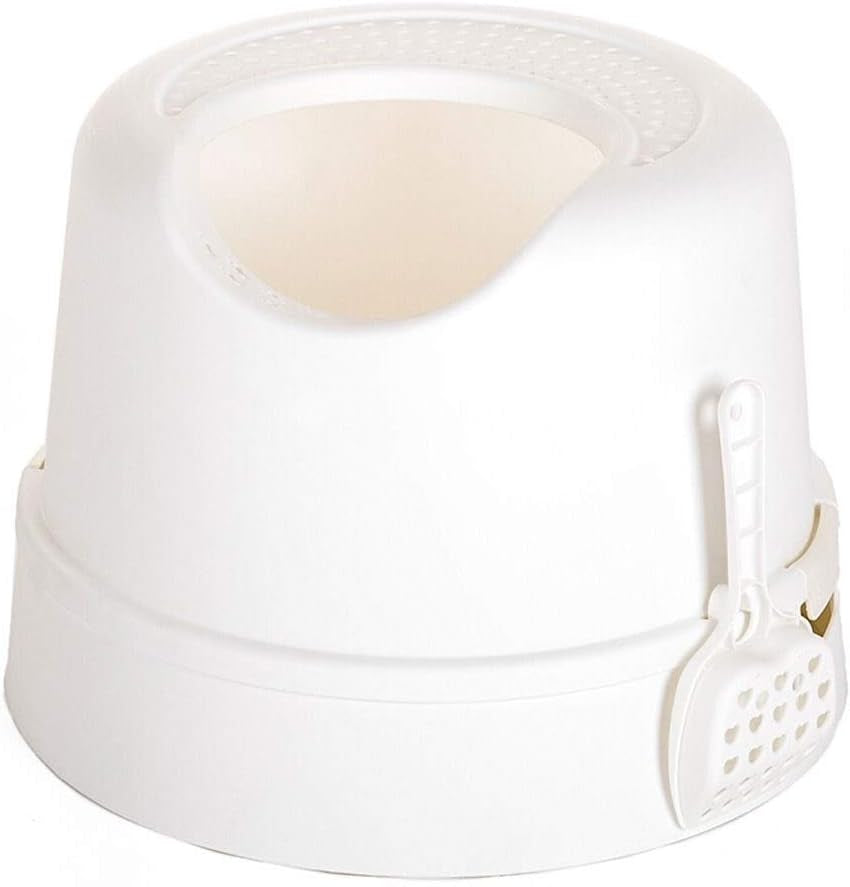dog-potty-training-toilet-top-entry-cat-litter-bowl-anti-splashing-toilet-semi-closed-tray-fully-enclosedwhite