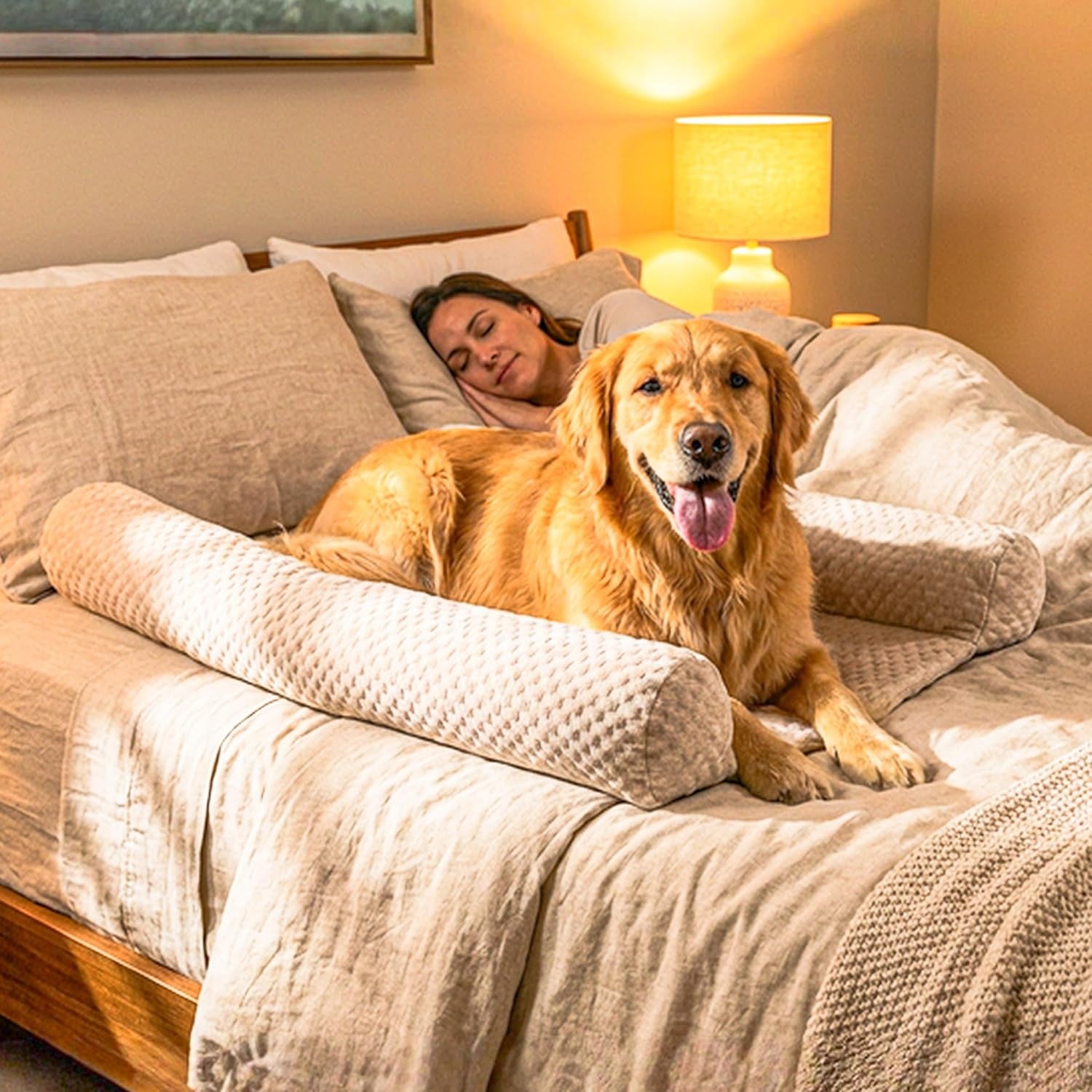 denmate-the-only-on-bed-dog-bed-that-goes-on-your-masterbed-for-dogs-that-love-to-sleep-with-you-helps-stabilize-nighttime-movement-so-you-and-your-dog-sleep-better-together-machine-washable