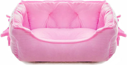 Cute Princess Dog Bed Pink Puppy Bed for Small Dogs Breathable Cat Couch Bowknot Pet Cushion Comfortable Kitten Nest Girl Doggy Sofa, Waterproof Bottom (Pink)9