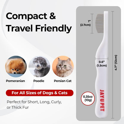 JAYU PET Facial Grooming Comb | Dog Eye Combs, Stress-Free Eye Gunk Remover for Dogs & Cats, Pet Facial Brush, Cat Grooming Kit8