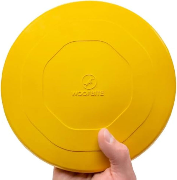 "Indestructible Dog Disc - Lifetime Replacement - Medium & Large Breed - Ultra Durable for Aggressive Chewers - Tough & Strong, Heavy Duty Natural Rubber Toy - Fetch, Tug, & Chew - 8In1