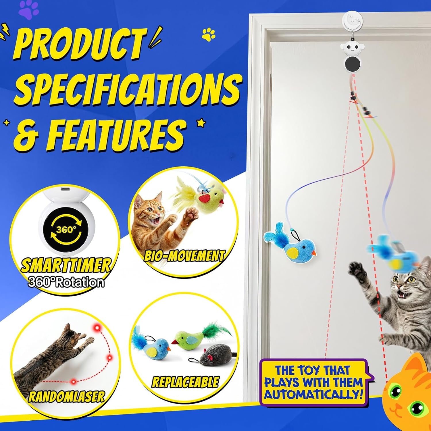 interactive-cat-toys-for-indoor-cats-automatic-laser-cat-toys-flying-bird-feather-cat-wand-toy-best-kitten-adult-cat-enrichment-stimulation-toy-hanging-electric-kitty-toys-for-bored-cats-beige
