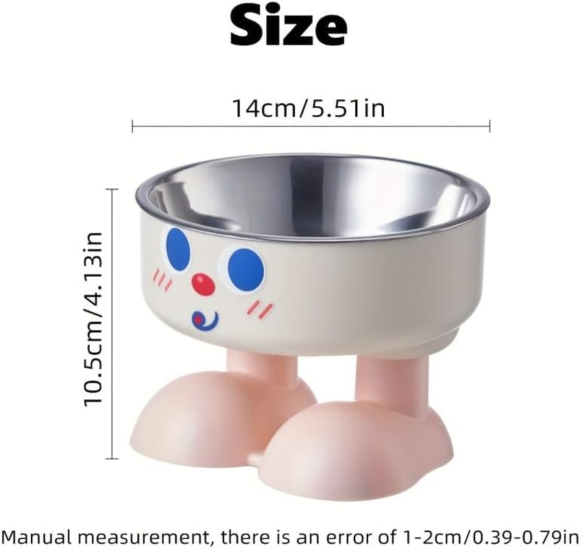a-new-mischievous-face-cartoon-pet-bowl-stainless-steel-high-neck-cat-bowl-for-feeding-and-watering-dog-bowl-dog-dining-plate-pink