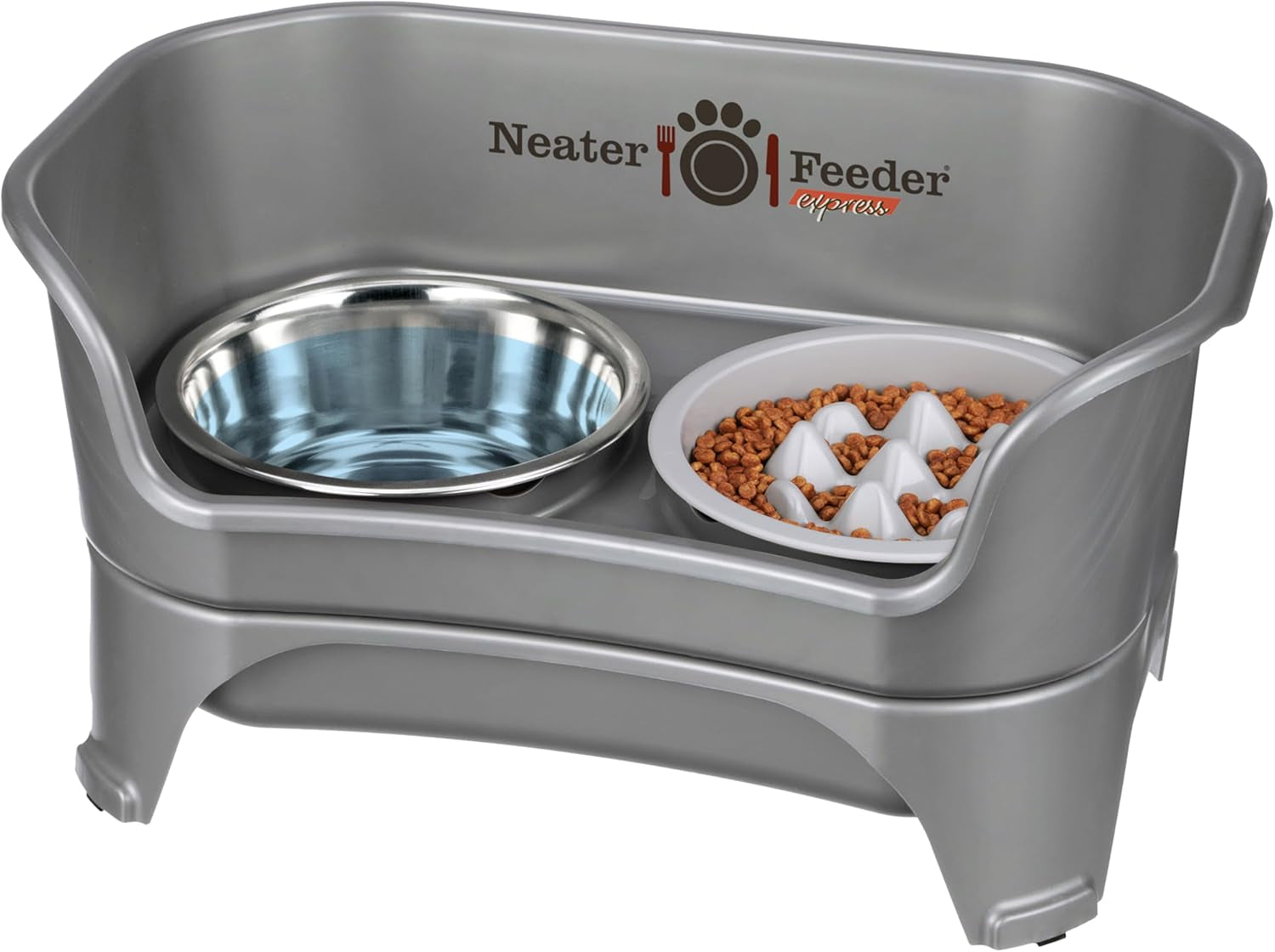 neater-feeder-express-mess-proof-dog-bowls-elevated-for-small-breeds-under-15-lb-made-in-usa-no-spill-raised-dog-food-bowl-stand-stainless-steel-food-and-water-bowl-set-feeding-station-cappuccino
