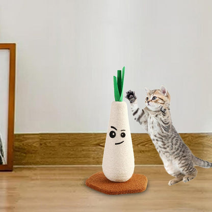 Post,Cute Kitten Cats Tree Scratching Posts,15"" Tall,Scratcher Board,Er for Indoor Cats,Kitty Playing, 25X25X39Cm, White and Green5