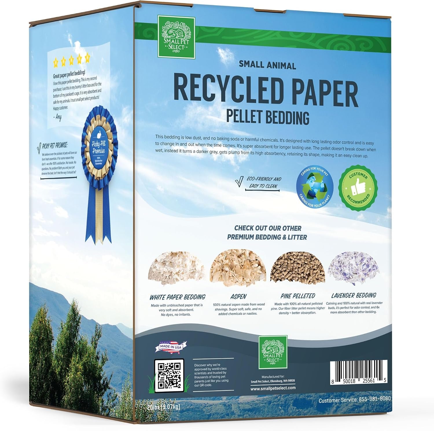 small-pet-select-recycled-paper-pellet-bedding-litter-rabbits-20-lb-absorbent-odor-control-low-dust-eco-friendly-for-guinea-pigs-hamsters-bunnies-chinchillas-small-pets