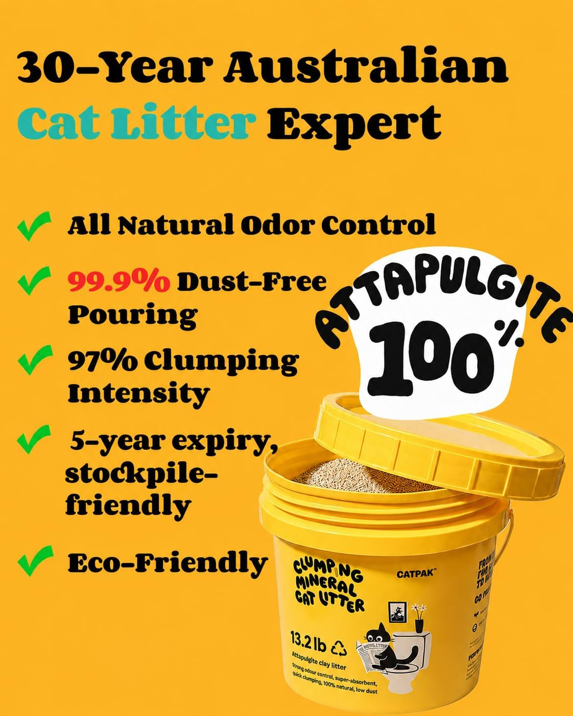 99-dust-free-clumping-cat-litter-natural-attapulgite-clay-unscented-odor-control-lightweight-low-tracking-for-housebreaking-multi-cat-kitty-kittens-robot-litter-machines-13-2-lb