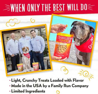 Charlee Bear Crunch Grain Free Dog Treats, Bacon and Blueberry, 8 Ounce Resealable Bag, Low Calorie Training Treats for Dogs, Limited Ingredient, Healthy, Crunchy Dog Snacks, Made in USA7