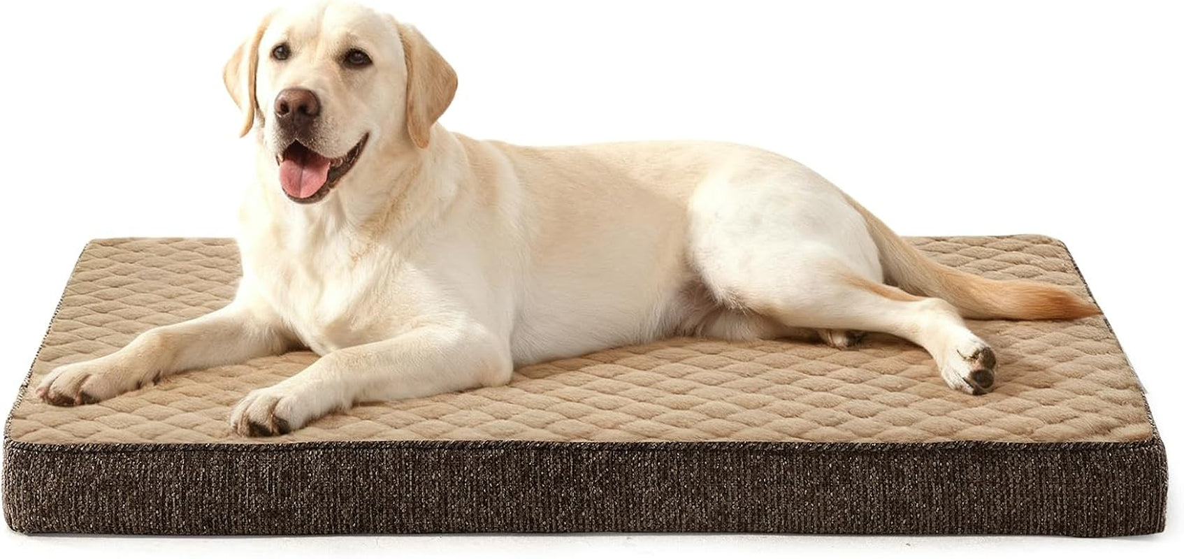 joejoy-orthopedic-xl-dog-bed-for-large-dogs-waterproof-dog-bed-for-crate-with-washable-removable-cover-extra-thick-egg-crate-memory-foam-pet-beds-grey-41x27
