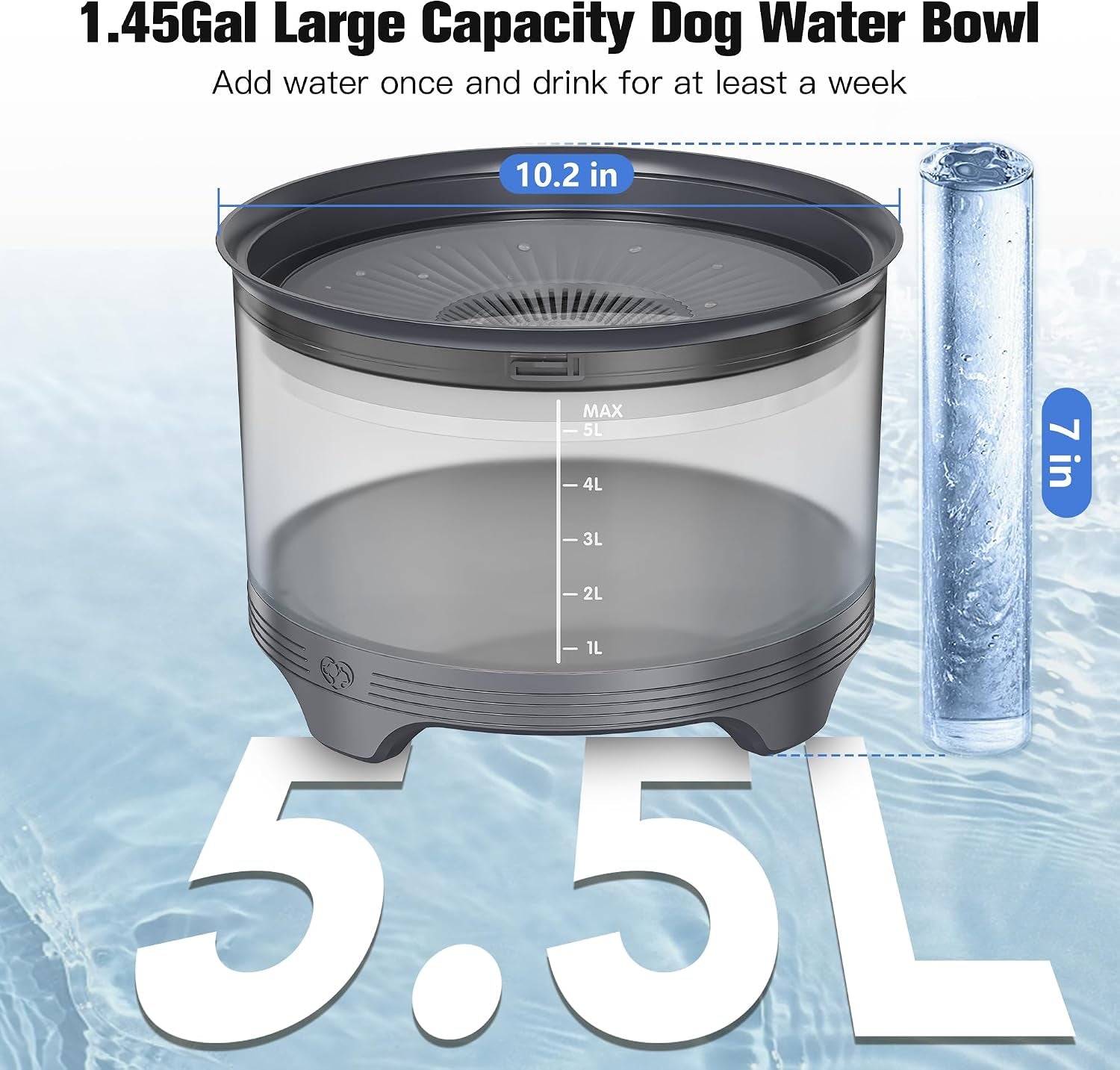 upsky-5-5l-no-spill-dog-water-bowl-slow-drinking-feeder-for-messy-drinkers-large-capacity-raised-stand-design-splash-proof-anti-slip-visible-water-level-easy-to-clean-ideal-for-multi-pet-homes