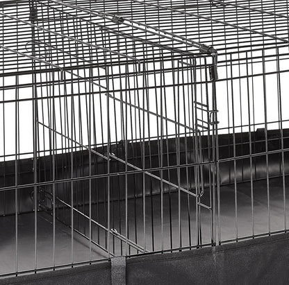 Amazon Basics Leakproof Canvas Bottom Guinea Pig Cage, Easy to Clean Small Animal Habitat with Divider Set, Indoor/Outdoor, Portable, No Tools Needed, 47.6"L X 24.2"W X 14"H, Black7