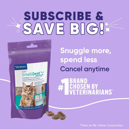 Virbac C.E.T. Intellident Cat Bites for Dental Care | Crunchy Cat Bites for Tartar Control, Supports Healthy Teeth and Gums, Chicken Flavor Bites, Cat Oral Care Hygiene7