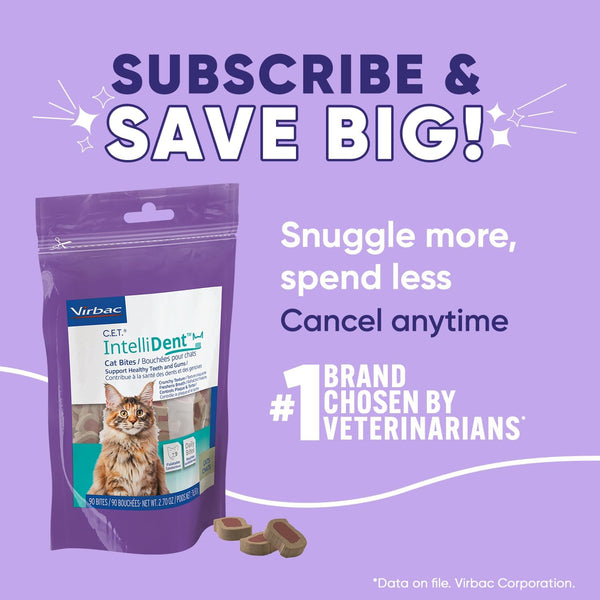 Virbac C.E.T. Intellident Cat Bites for Dental Care | Crunchy Cat Bites for Tartar Control, Supports Healthy Teeth and Gums, Chicken Flavor Bites, Cat Oral Care Hygiene7
