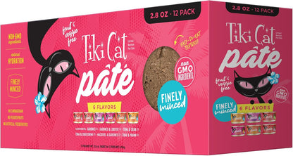 Tiki Cat Grill Pâté Wet Cat Food, Variety Pack, 2.8 Oz. Cans (12 Count)1