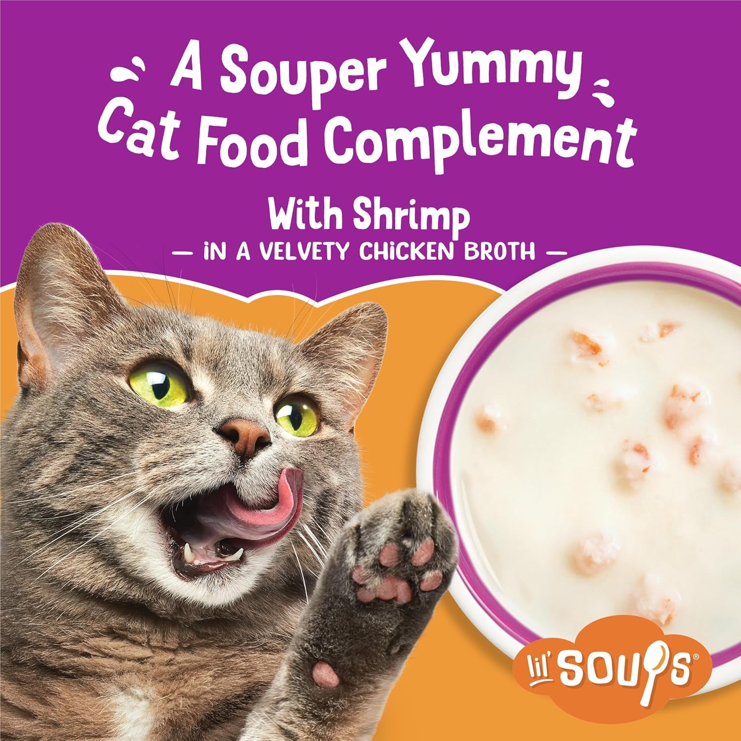 purina-friskies-lil-soups-cat-food-topper-shrimp-8-count-1-2-oz-cups-grain-free-lickable-recipe-with-real-chicken-in-a-velvety-broth-no-fillers-artificial-colors-or-preservatives