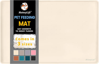 Mateeylife Silicone Cat & Dog Food Mat for Floors Waterproof, Anti-Slip Dog Bowl Mats for Food and Water, Pet Feeding Mats with Lip to Prevent Spills, Pet Placemat for Messy Drinkers to Protect Floors8