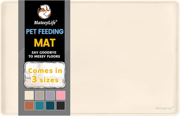 Mateeylife Silicone Cat & Dog Food Mat for Floors Waterproof, Anti-Slip Dog Bowl Mats for Food and Water, Pet Feeding Mats with Lip to Prevent Spills, Pet Placemat for Messy Drinkers to Protect Floors8