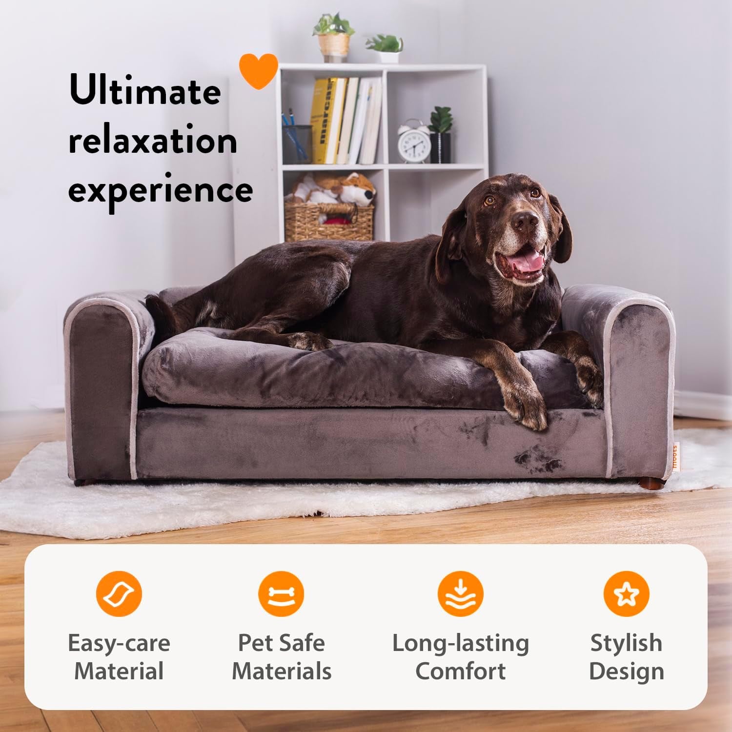 moots-furry-pet-lounge-pet-bed-with-2-pillows-deluxe-sofa-for-dogs-easy-to-coordinate-stylish-and-cleanable-dog-sofa-couch-charcoal-large