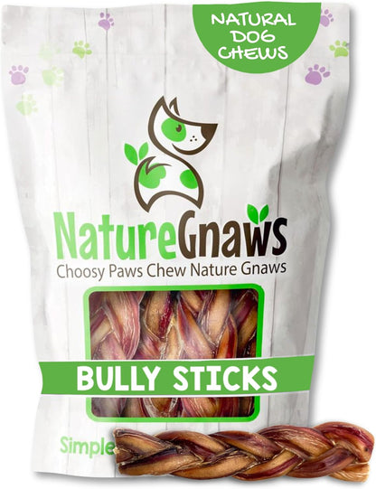 Nature Gnaws Bully Stick Springs for Dogs 7-8" (6 Count) - Long Lasting for Aggressive Chewers - Natural Curly Beef Dog Chew Bones - Rawhide Free12