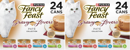 Purina Fancy Feast Gravy Lovers Wet Cat Food Variety Pack, 4.5 Lb, 24 Pack12