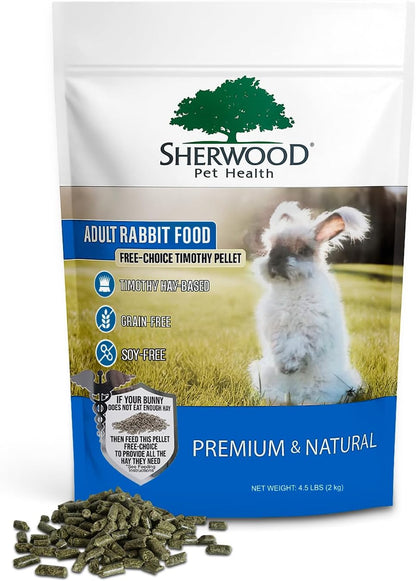 Sherwood Pet Health Adult Rabbit Food Timothy Hay Free-Choice 4.5Lbs Hay-Based, Grain and Soy-Free for Better Digestion2