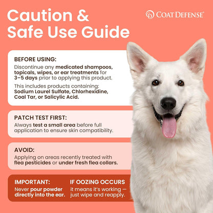 COAT DEFENSE Daily Preventative Powder | Made in USA | 9Oz Precision Point Waterless Dog Shampoo & Pet Deodorizer for Smelly Dogs | Provides anti Itch Relief | Dog Shampoo for Dry Itchy Skin4