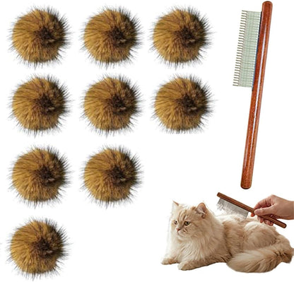 Cat Toy Faux Rabbit Fur Ball,2026 New Soft Rabbit Fur Catnip Balls,Fluffy Catnip Toy for Indoor Cats,Washable & Fun to Chase for Exercise and Bonding (Ball/3Pcs)13