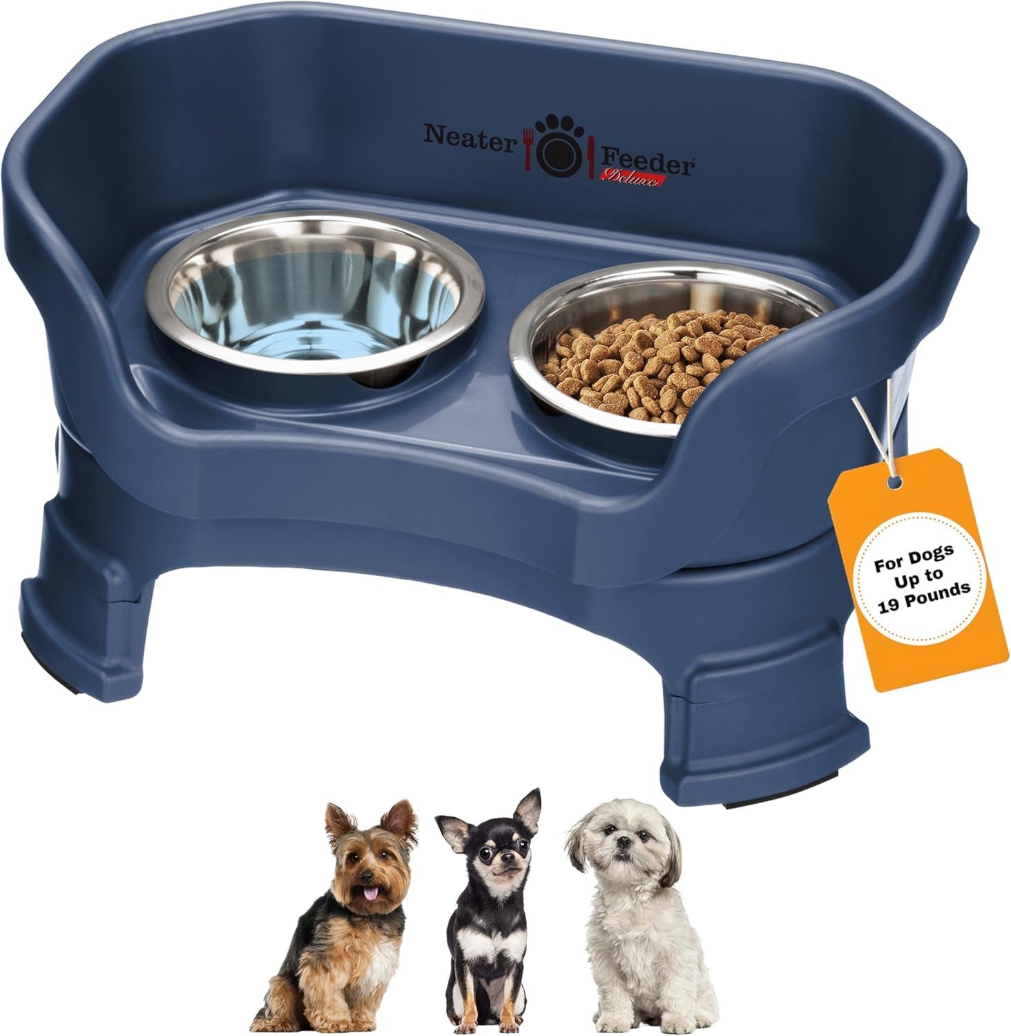 neater-feeder-deluxe-mess-proof-elevated-dog-bowls-for-small-dogs-up-to-19-lbs-2-height-adjustable-6-7-5-no-spill-raised-dog-bowl-stand-stainless-steel-food-bowl-set-made-in-usa-cappuccino
