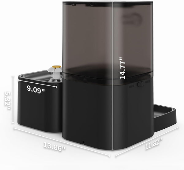 DOEL 2.4Ghz Wifi Automatic Cat Feeder and Water Fountain, 6L/24 Cups Timed Dry Food Dispenser for 2.5 Weeks, with APP Remote Control, Voice, for Small Medium Dog Puppy Kitten5