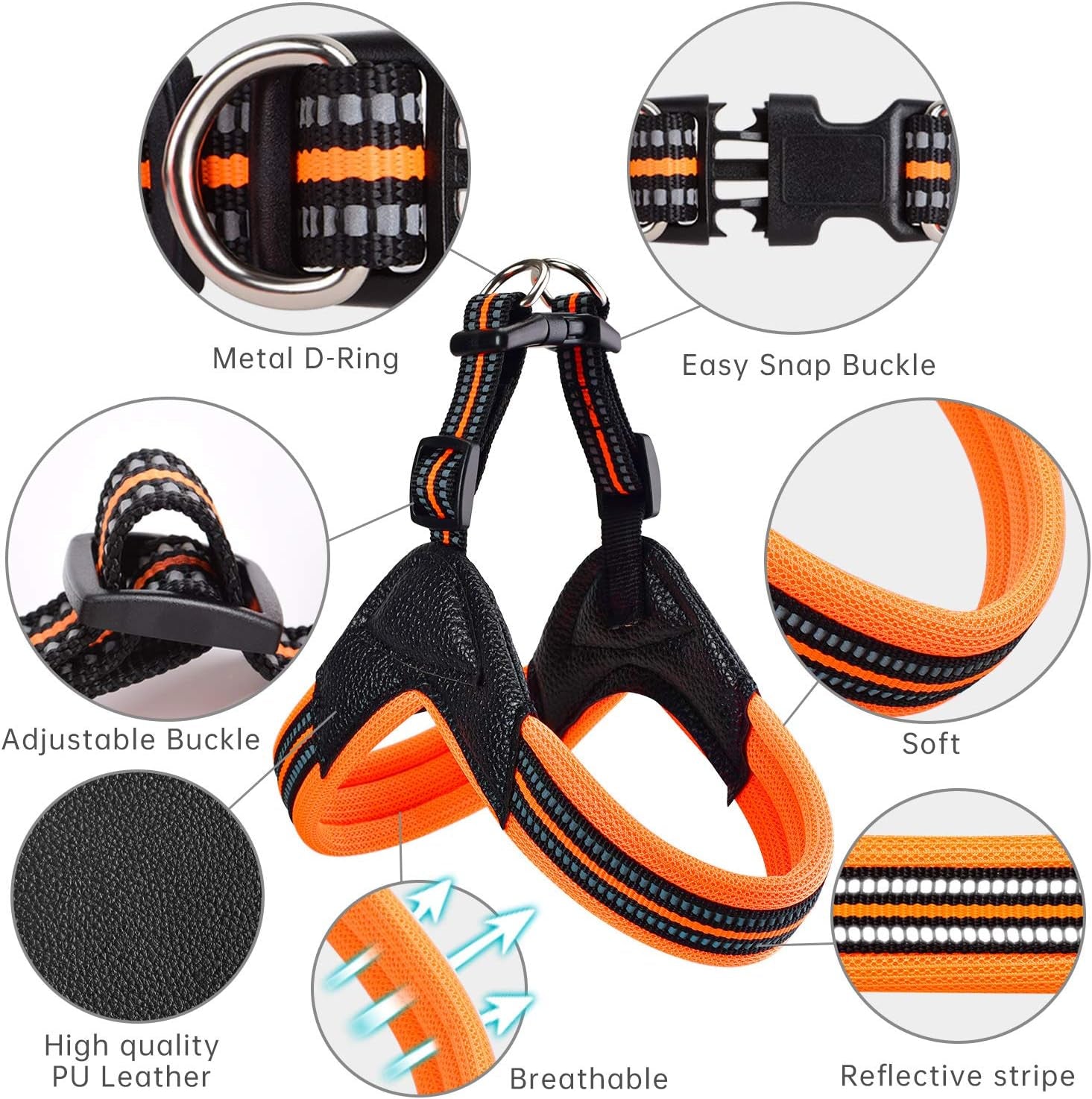 dog-harness-no-pull-ultra-soft-breathable-padded-pet-harness-2-adjustable-botton-3m-reflective-pet-harness-for-dogs-easy-control-for-small-medium-large-dogs