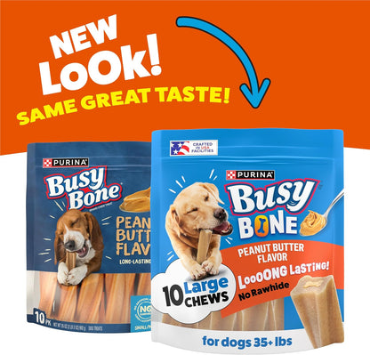 Purina Busy Bone Adult Dog Chew Bone Treats, Peanut Butter - 10 Ct. Pouch2
