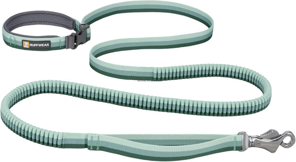Ruffwear, Roamer Bungee Dog Leash for Running, Biking or Hiking, Can Be Used Hand-Held or Hands-Free, River Rock Green, 5.5'-7'1