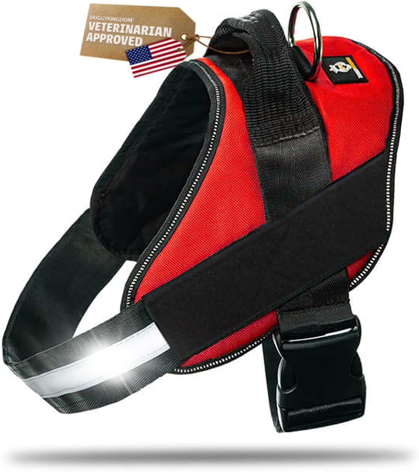doggykingdom-no-choke-dog-harness-with-handle-and-patch-panels-adjustable-reflective-dog-vest-for-small-sized-dog-blue-s