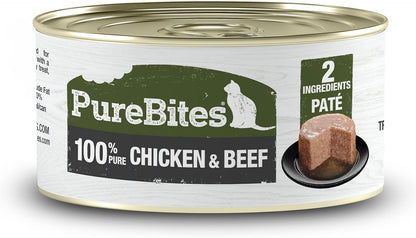 Purebites 100% Pure Duck Pate Cat Treat | 2.5Oz Can | Only 1 Ingredient | Case of 1210