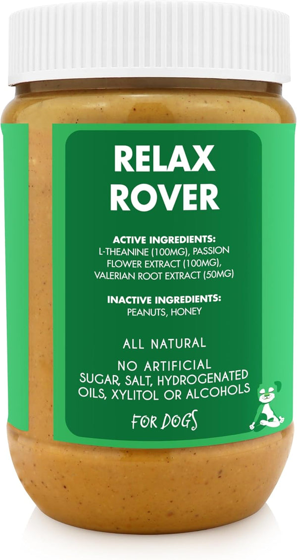 Relax Rover Buddy Budder (Stress + Anxiety), 100% Natural Dog Peanut Butter, Dog Supplment, Made in USA 17Oz2
