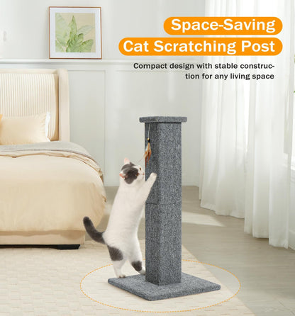 Made4Pets Cat Scratching Post for Indoor Cats, Carpet Cat Scratcher, 32" | Soft Carpet Surface for Cats That Prefer Fabric Scratching, Stable Base, Full-Body Stretching, Ideal for Kittens & Adult Cats5