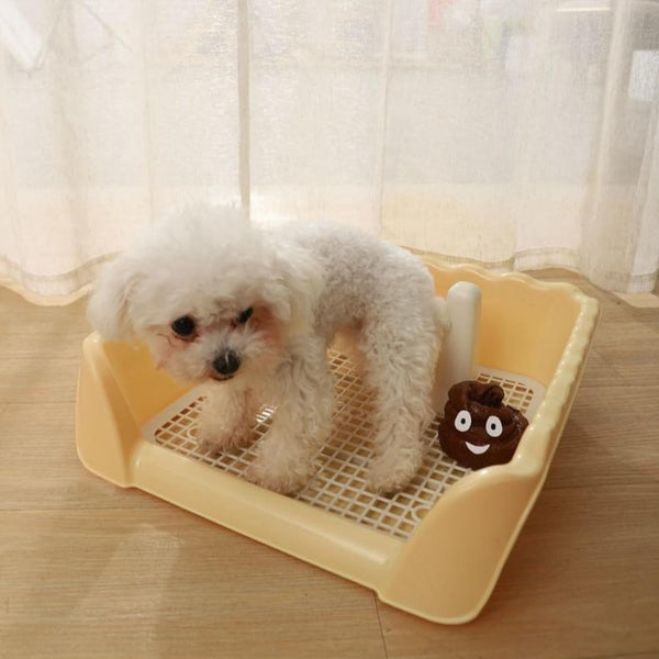Indoor Outdoor Dog Potty Training Tray, Reusable Puppy Litter Box for Small & Medium Puppies, Pet Potty Pad Holder Toilet for Puppy Training 14.57''LX4.53''HX13.78''W (Pink)5